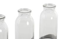 Vaas DKD Home Decor Bruin Zwart Metaal Kristal 45 x 11 x 22 cm (3 Onderdelen) - thumbnail