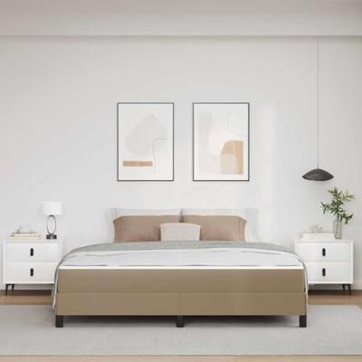 Bed met matras Cappuccino 180 x 200 cm Kunstleer