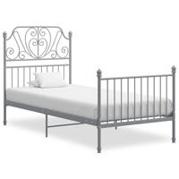 Bedframe metaal grijs 90x200 cm - thumbnail