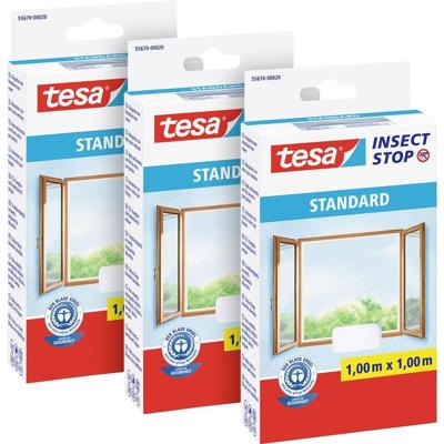 tesa STANDARD 55670-00500-00 Vliegenhor (b x h) 1000 mm x 1000 mm Wit 3 stuk(s) tesa STANDARD 55670-00500-00 Vliegenhor (b x h) 1000 mm x 1000 mm Wit 3 stuk(s)