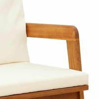 Tuinbank met kussen Bruin Massief acaciahout - thumbnail