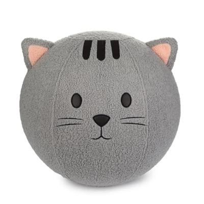 Poef,Kitty,grijs,polyester Poef,Kitty,grijs,polyester