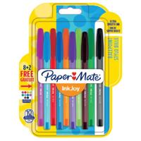 Paper Mate balpen InkJoy 100 met dop, blister 8 + 2 gratis - thumbnail