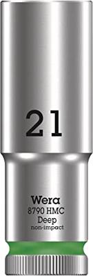 Wera 8790 HMC Deep Hand- en Machinedop met 1/2"-aandrijving, 21 x 83 mm - 05004561001 Wera 8790 HMC Deep Hand- en Machinedop met 1/2"-aandrijving, 21 x 83 mm - 05004561001