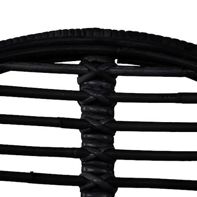VidaXL Eetkamerstoelen 4 st natuurlijk rattan zwart