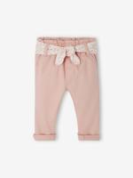 Paperbag babybroek met riem lichtroze - thumbnail