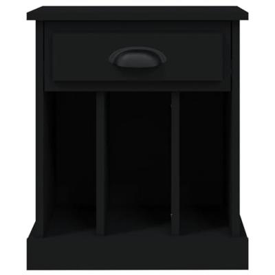 Nachtkastjes 2 st 43x36x50 cm zwart