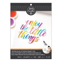 Kelly Creates • aquarel brush lettering paper pad blank - thumbnail