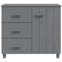 Dressoir HAMAR 90x40x80 cm massief grenenhout donkergrijs - thumbnail