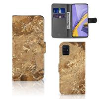 Samsung Galaxy A51 | Bookcase | Marmer Creme - thumbnail