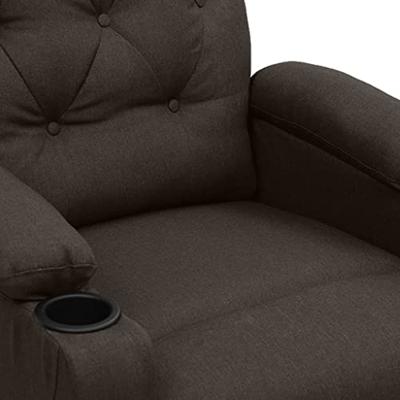 Sta-op-stoel stof donkerbruin