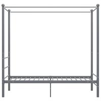 Hemelbedframe metaal grijs 90x200 cm - thumbnail
