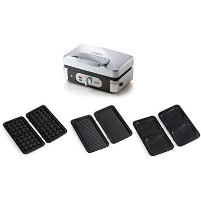 DOMO DO9136C Sandwich toaster Grillfunctie Zilver, Zwart