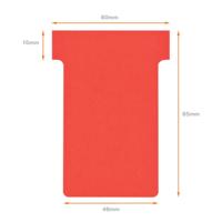 Nobo T-planbordkaarten index 2, ft 85 x 60 mm, rood - thumbnail