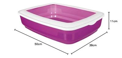 TRIXIE Cisco kattenbak met richels - 38x11x50 cm - voor cat - thumbnail