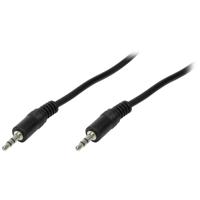 LogiLink CA1049 Jackplug Audio Aansluitkabel [1x - 1x ] 1.00 m Zwart (mat) - thumbnail