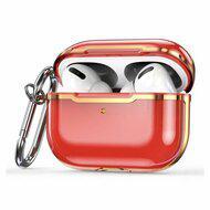 AirPods Pro / AirPods Pro 2 hoesje - TPU - Split series - Rood + Goud (transparant) AirPods Pro / AirPods Pro 2 hoesje - TPU - Split series - Rood + Goud (transparant)