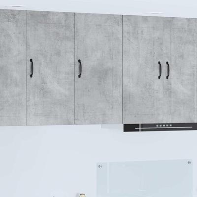 Keukenkast met plank Beton Grijs 40 x 31 x 80 cm Bewerkt hout