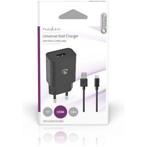 Nedis Oplader | 1.0 A | Outputs: 1 | USB-A | Micro-USB | 1.00 m | 5 W WCHAM105ABK