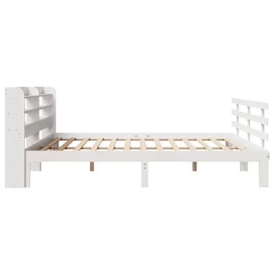 Bedframe met hoofdeinde zonder matras 180x200 cm wit