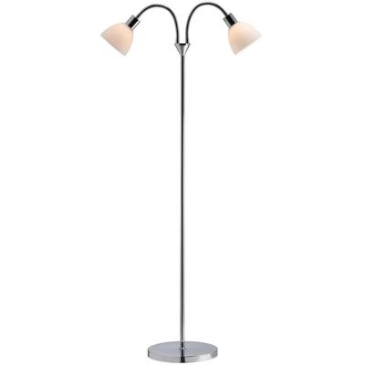 Vloerlamp staande lamp modern zilver 'Ray Double' Nordlux zilver 159cm Vloerlamp staande lamp modern zilver 'Ray Double' Nordlux zilver 159cm