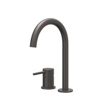 Wastafelkraan IVY Concord Coldstart 2-gats RVS316 Geborsteld Carbon Black PVD - thumbnail