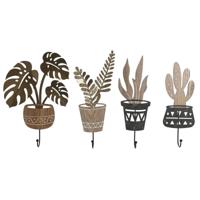 Wandkapstok Home ESPRIT Natuurlijk Metaal Hout MDF 16 x 4 x 30 cm (4 Stuks) - thumbnail