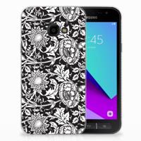 Samsung Galaxy Xcover 4 | Xcover 4s | TPU Case | Black Flowers - thumbnail