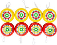 Small Foot houten jojo geel en rood, set van 8 - thumbnail