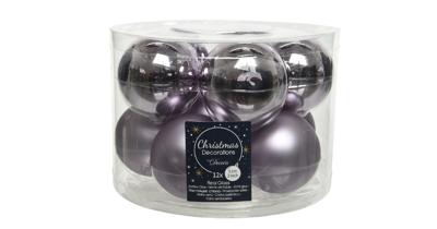 Kerstballen Glas Ø6cm Lila 10st Kerstballen Glas Ø6cm Lila 10st