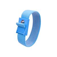 Quadrios ESD-armband Blauw Drukknop 4 mm - thumbnail