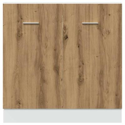 Gootsteenkast 80x46x81,5 cm bewerkt hout artisanaal eikenkleur Gootsteenkast 80x46x81,5 cm bewerkt hout artisanaal eikenkleur