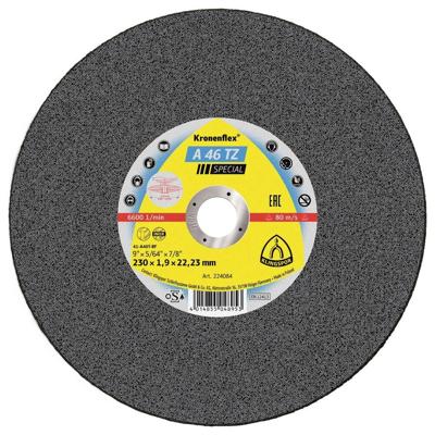 Klingspor A 46 TZ Special 224084 Doorslijpschijf recht 230 mm 25 stuk(s) RVS, Staal