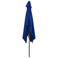 Parasol met houten paal 200x300 cm blauw - thumbnail