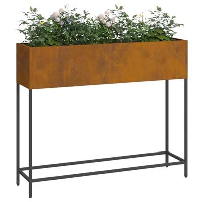 VidaXL Verhoogde tuin plantbak roestig 100 x 26 x 82 cm cortenstaal VidaXL Verhoogde tuin plantbak roestig 100 x 26 x 82 cm cortenstaal