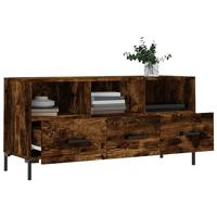 Tv-meubel 102x36x50 cm bewerkt hout gerookt eikenkleurig - thumbnail