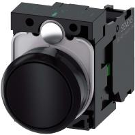 Siemens 3SU1100-0AB10-1BA0 Druktoets Kunststof frontring, Bedieningsknop vlak Zwart 1 stuk(s) - thumbnail