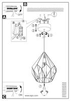 Eglo HanglampCarlton 1 31cm zwart met goud - 49931 - thumbnail