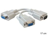 Delock 65403 Adapter Serieel D-Sub9 male > 2 x female 17cm - thumbnail