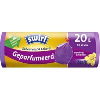 Swirl Pedaalemmerzak met Trekband Geparfumeerd Vanille-Lavendel 20L 12 Stuks - thumbnail