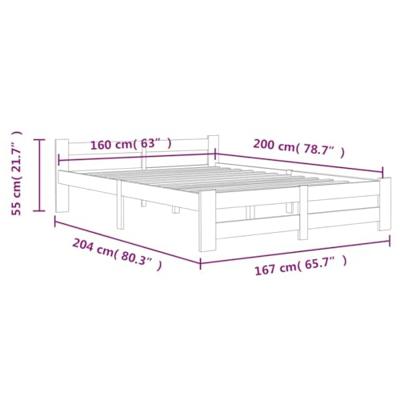 Bedframe massief grenenhout honingbruin 160x200 cm Bedframe massief grenenhout honingbruin 160x200 cm