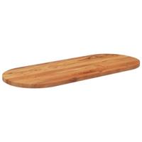 Tafelblad ovaal 140x60x3,8 cm massief acaciahout - thumbnail