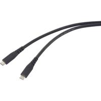 Renkforce USB-C-kabel USB 4.0 USB-C 1.00 m Zwart TPE-mantel RF-6662040 - thumbnail