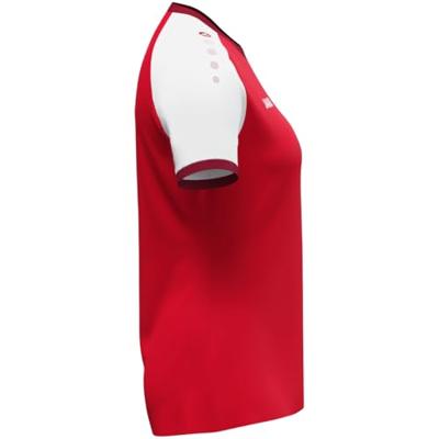 JAKO 4270D Shirt Dynamic Km Dames - Rood/Wit/Donkerrood - M (38/40)