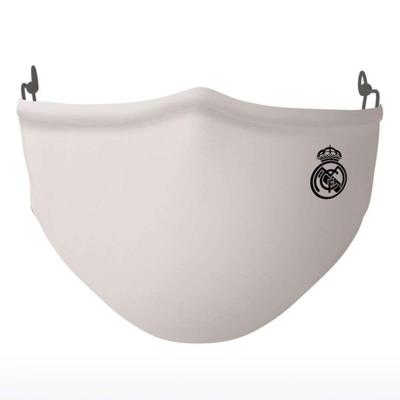 Hygiënisch en herbruikbaar gezichtsmasker gemaakt van stof Real Madrid C.F. SF430915 Wit