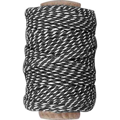 Creativ Company Katoenkoord, dikte 1,1 mm, zwart/wit, 50 m/ 1 rol