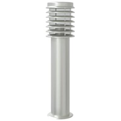 VidaXL Buitenvloerlamp 60 cm roestvrijstaal zilverkleurig - thumbnail