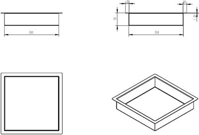 Saqu Shine inbouwnis 30x30x7 cm Mat wit