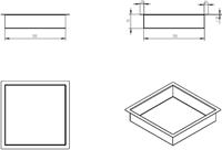 Saqu Shine inbouwnis 30x30x7 cm Mat wit - thumbnail