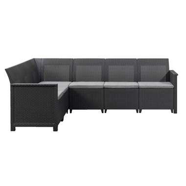 Keter loungebank Emma 6-zits - antracietgrijs